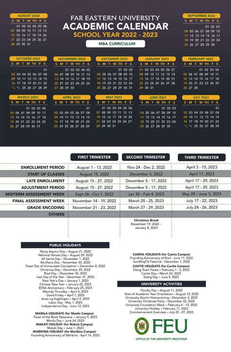 feucat dates|Academic Calendars • Far Eastern University.